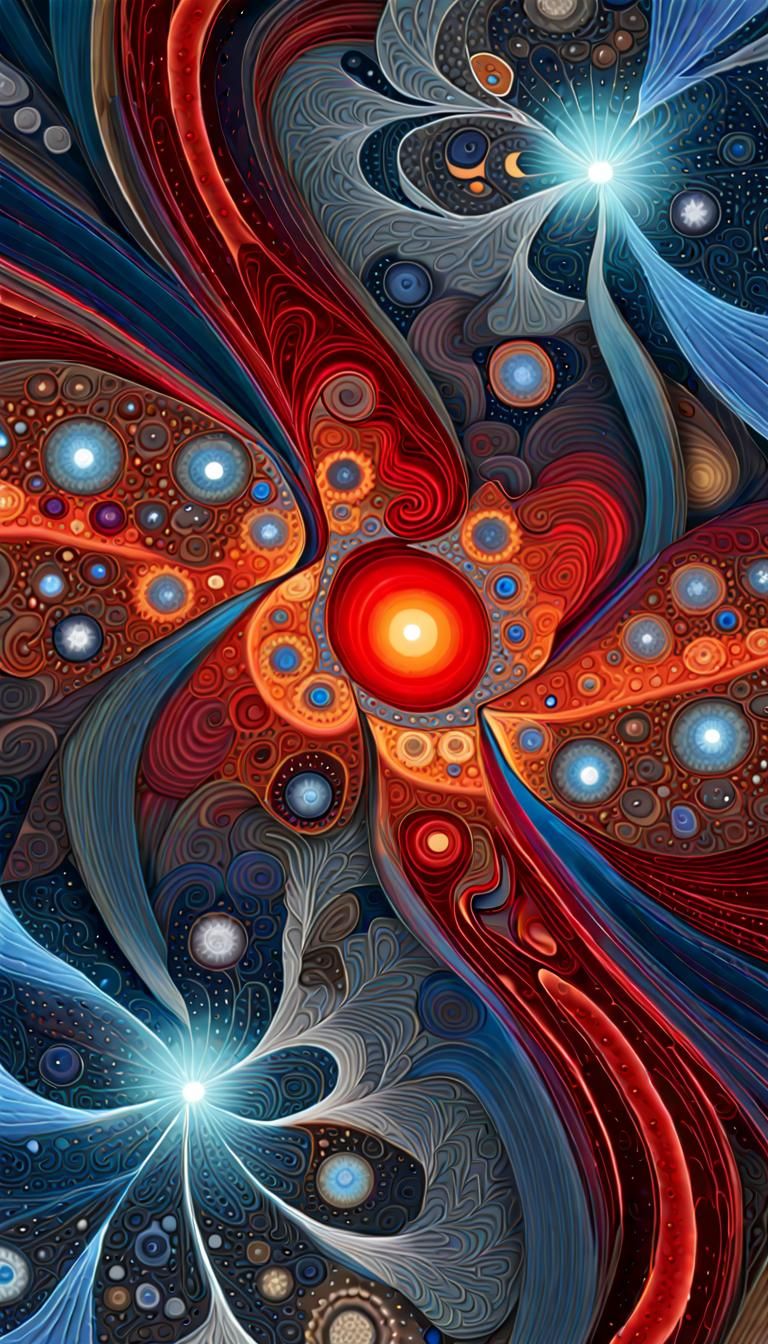 Visible Universe Cross-Section with Fractal Biological Forms