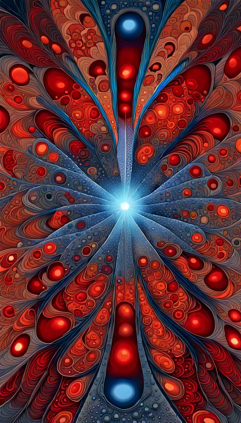 Visible Universe Cross-Section with Fractal Biological Forms