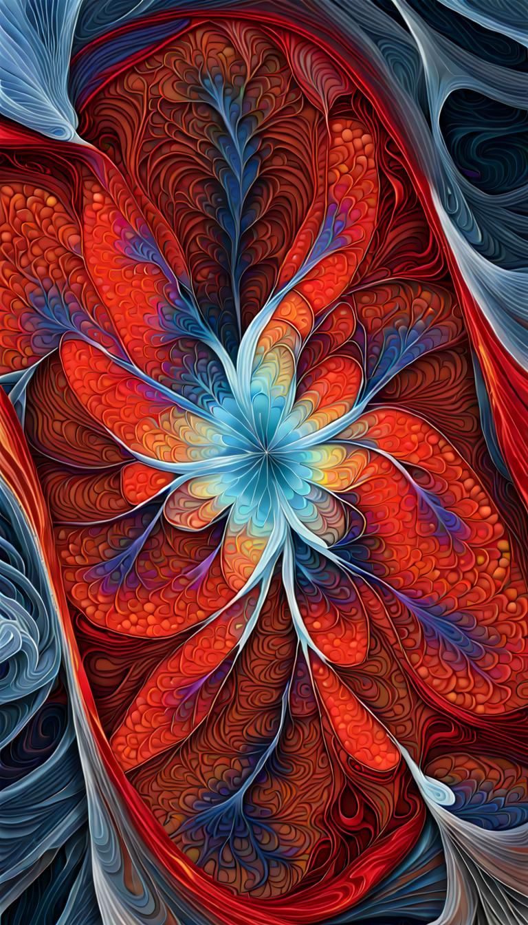 Visible Universe Cross-Section with Fractal Biological Forms