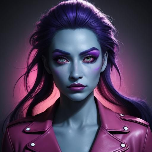 Confident Woman in High-Fashion Digital Art