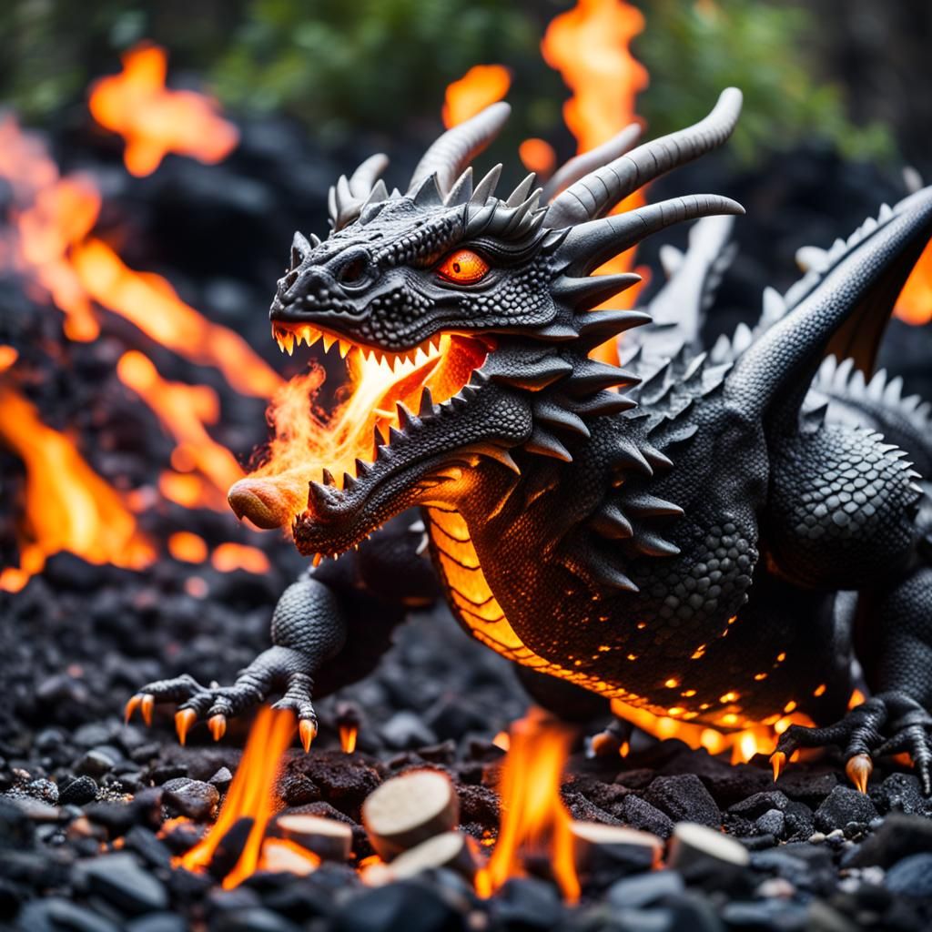 Dragons Toasting Marshmallows Over Lava: Professional Photog...