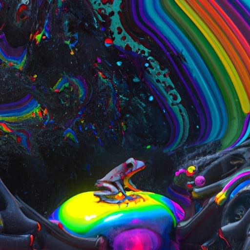 Rainbow Frog Fantasy Concept Art