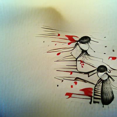 Kill Them With Kindness Ink Drawing