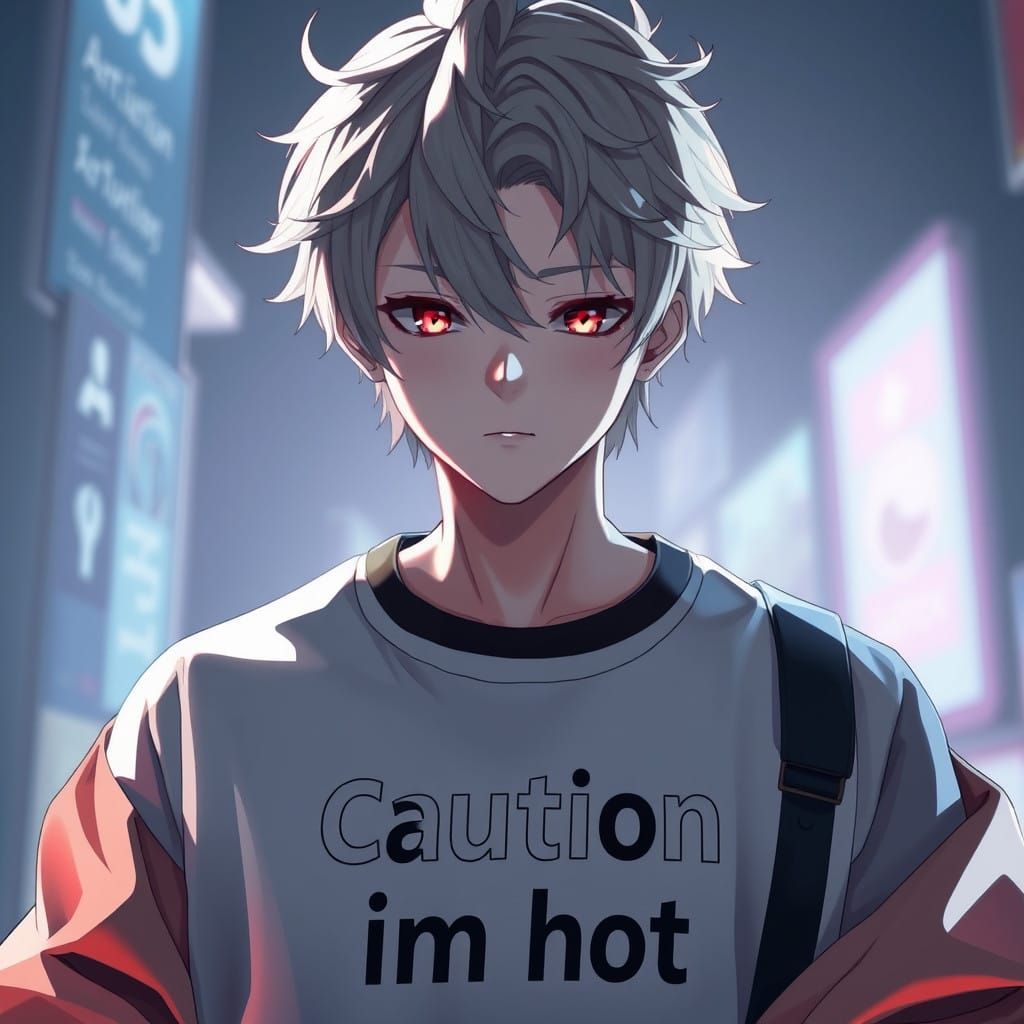 Guy in Oversized Clothing with a Bold Statement