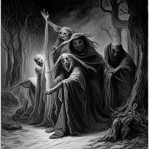 Coven of Witches in Dark Gothic Horror