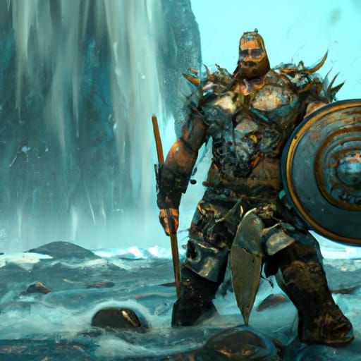 Furious Viking Warrior: Dark Fantasy Concept Art