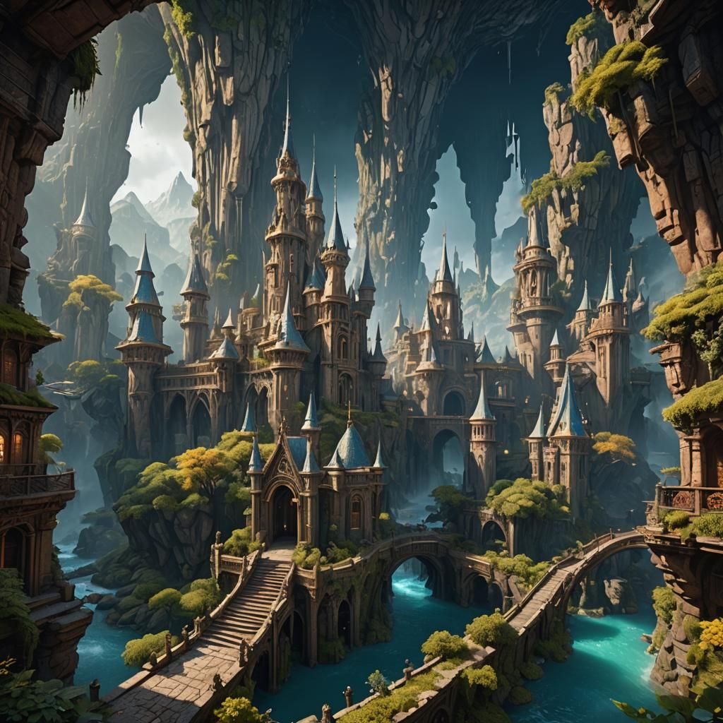 Fantastical Matte Painting in Deep Color