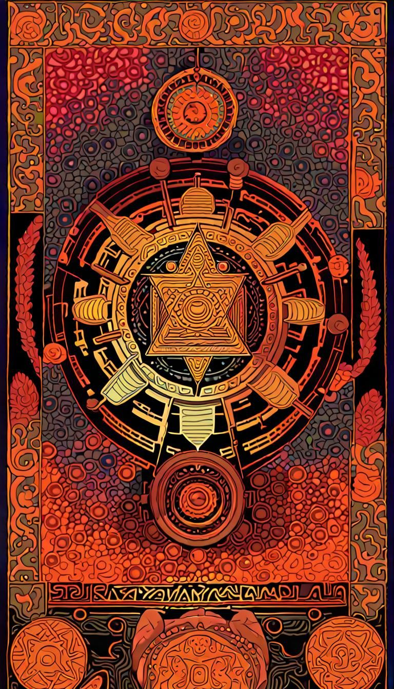 Psychedelic 3D Sri Yantra Mandala Variations