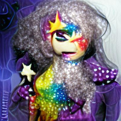Rainbow Starlight Drag Queen Fantasy Art
