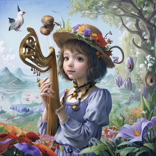 Utopian Dream: Surrealist Flowers and Animals