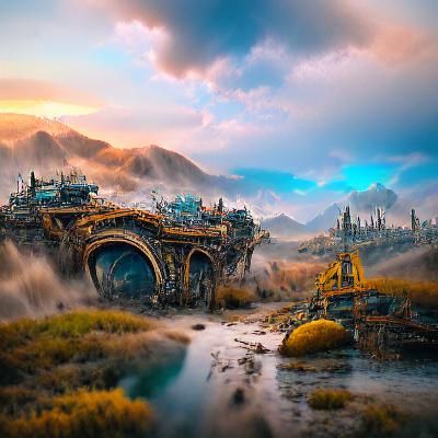 Post-Apocalyptic Sci-Fi Landscape in Unreal Engine