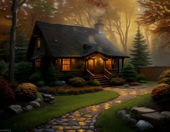 Whimsical Painterly Scene in Soft Focus