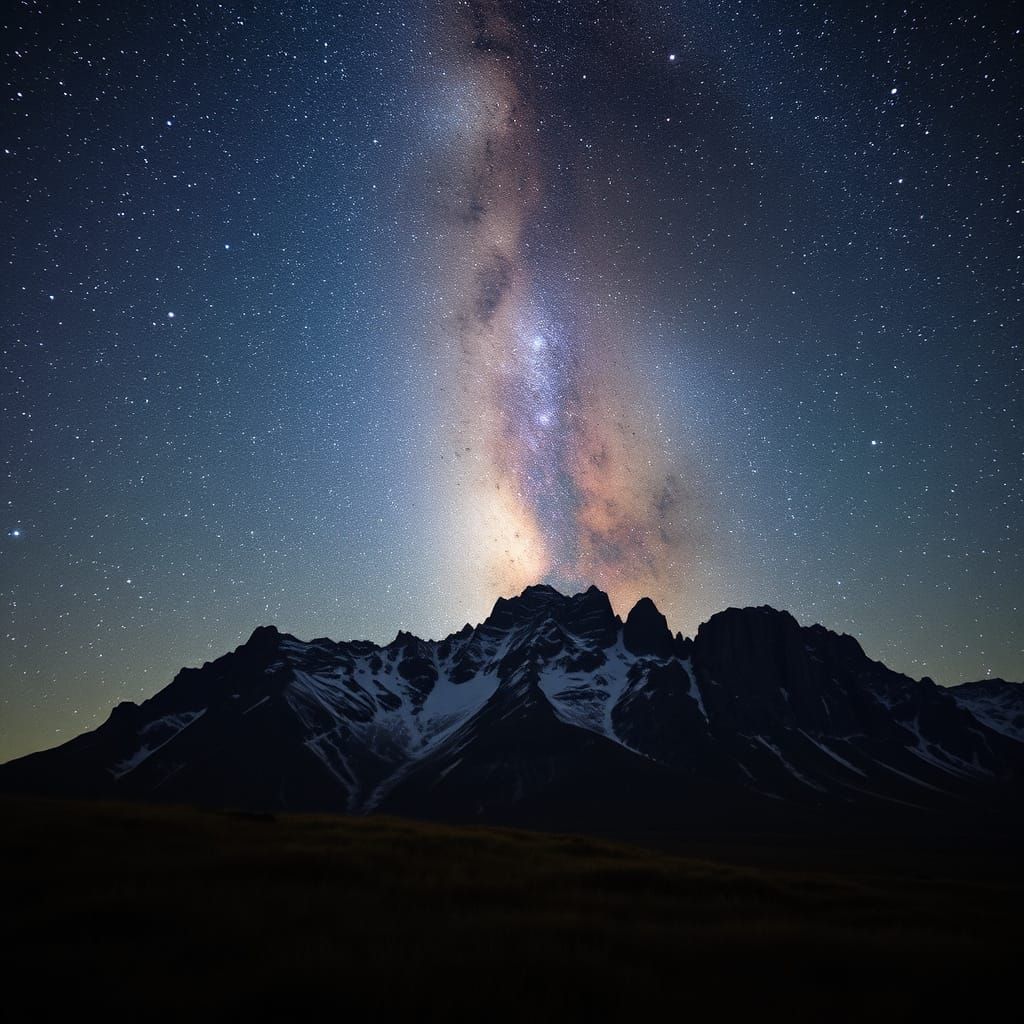 A Celestial Canvas: Milky Way Galaxy in Vibrant Hues