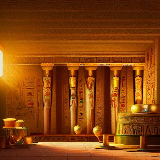Egyptian Altar in Temple Concept Art