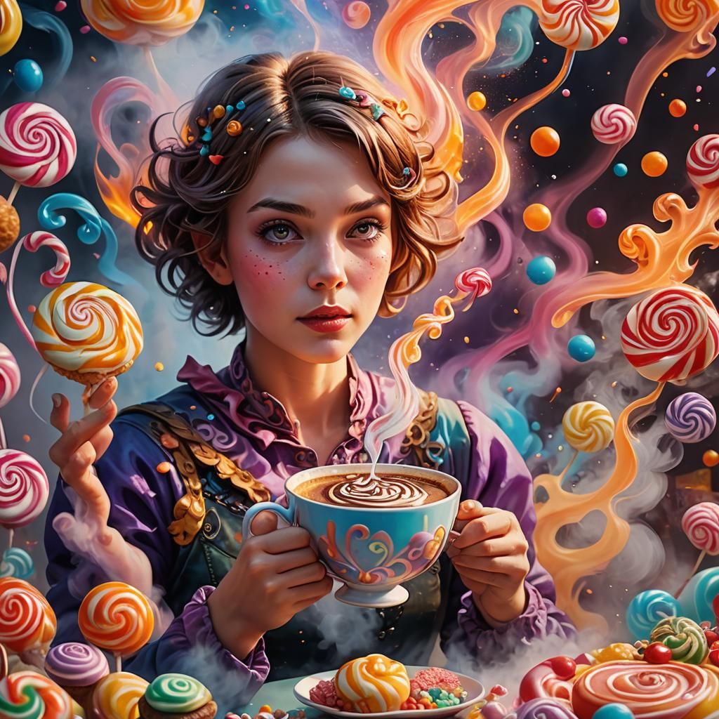 Candy Fairy Woman in a Candyland World