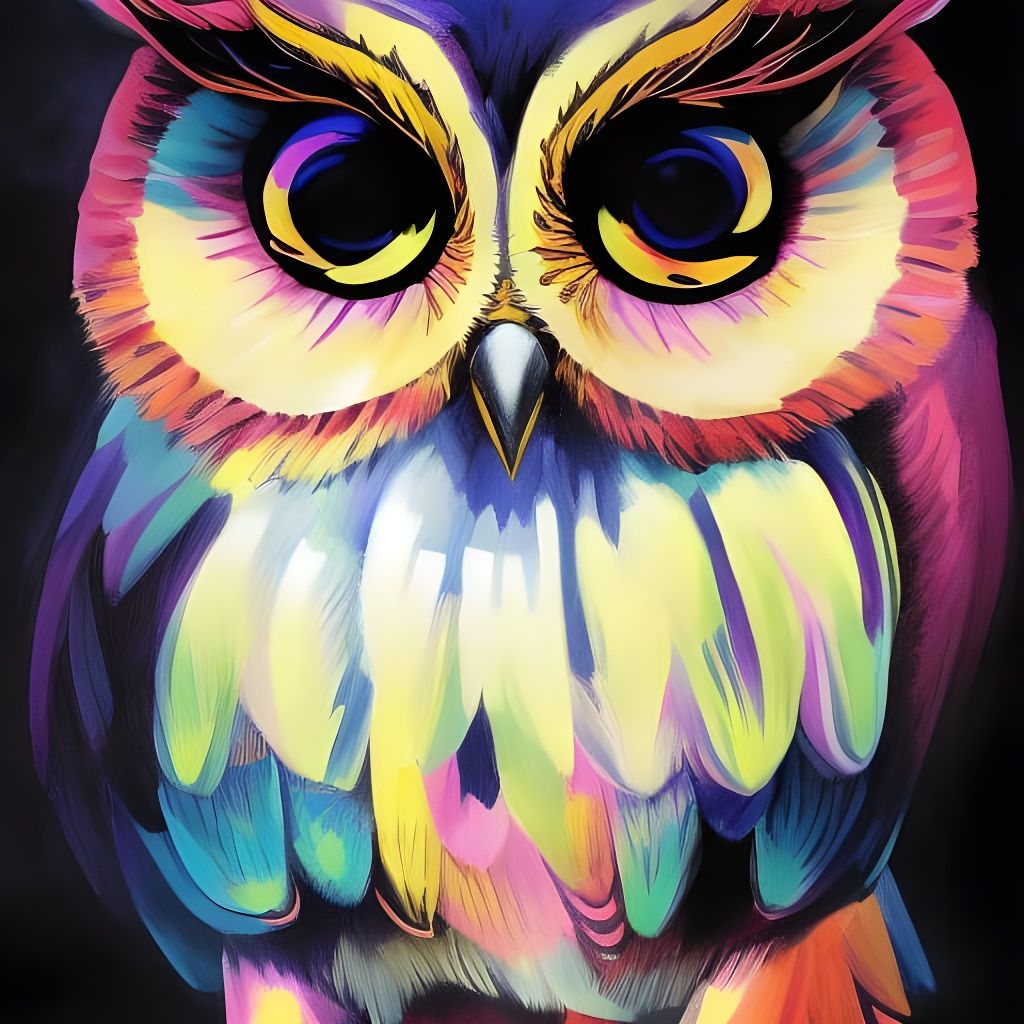Illustrated Owl in Trending Art Style