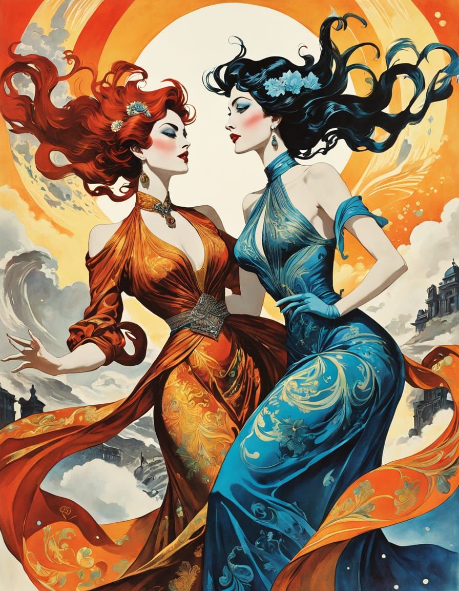 two women in love, sapphic romance