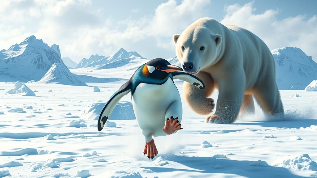 Of Penguin And Polar Bear