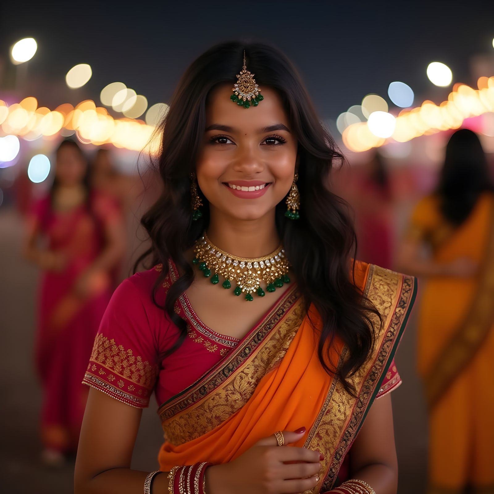 Gujarati Girl at Navratri Festival: Ultra-Realistic Portrait