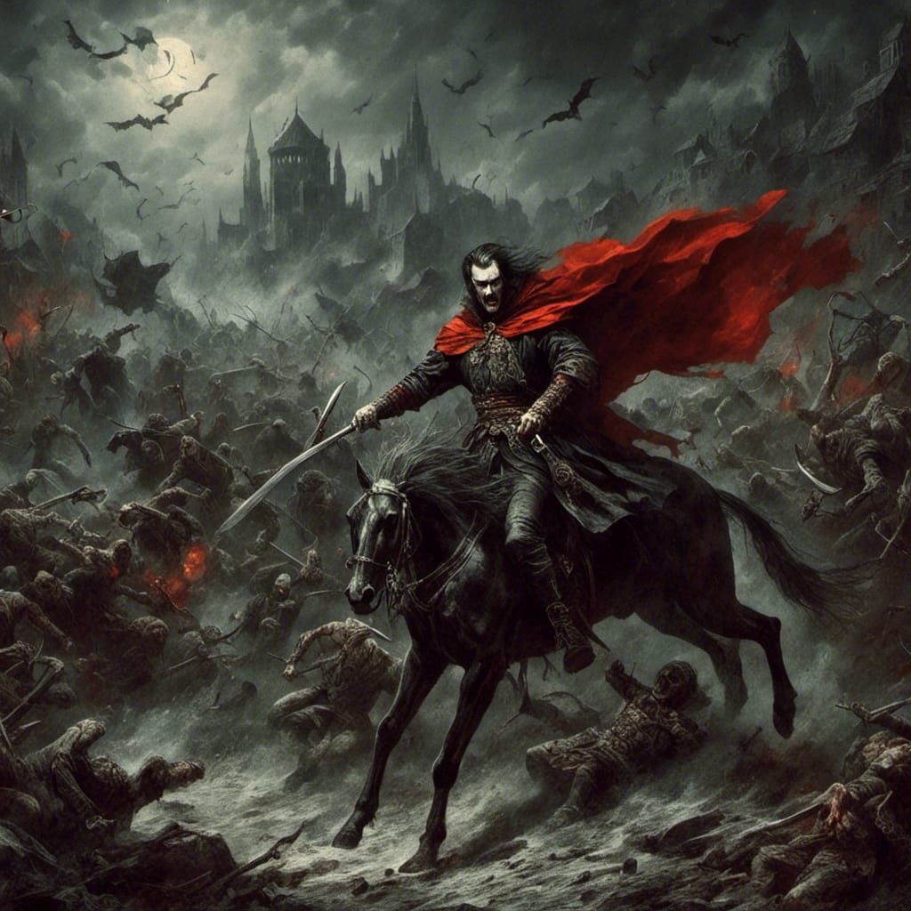 Dracula's Battle Against Ottoman Turk in Dark Forest