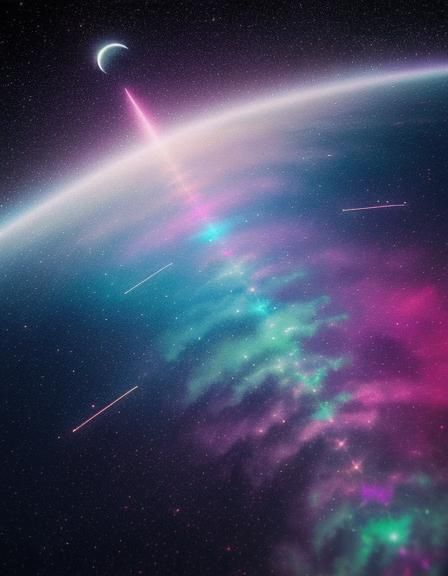 Translucent Airplane in Stormy Hippie Art Style