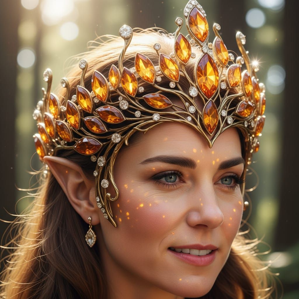 Princess Catherine's Luminous Elven Tiara in Sunlight