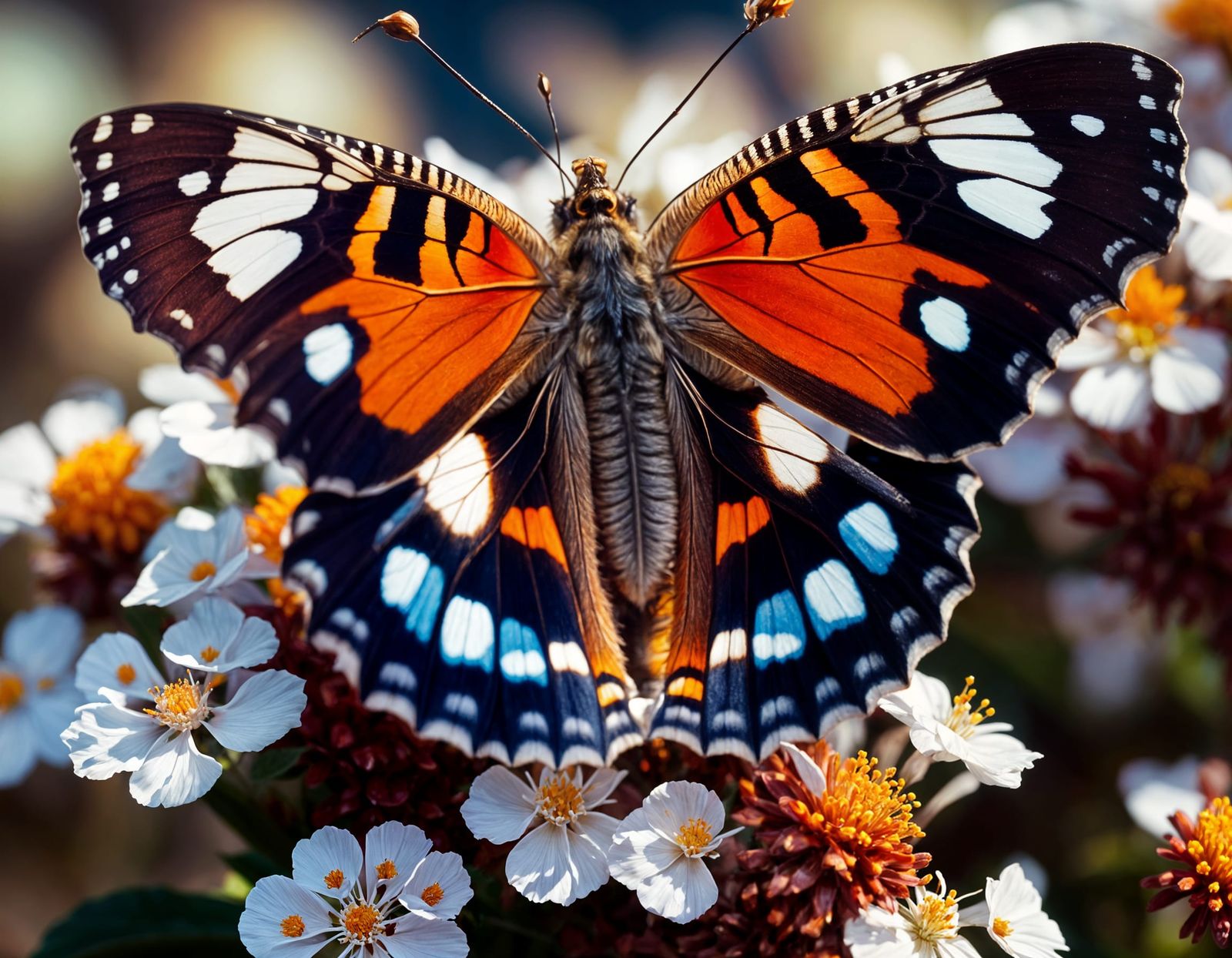 Surreal Macro: Admiral Butterfly on Butterfly Bush