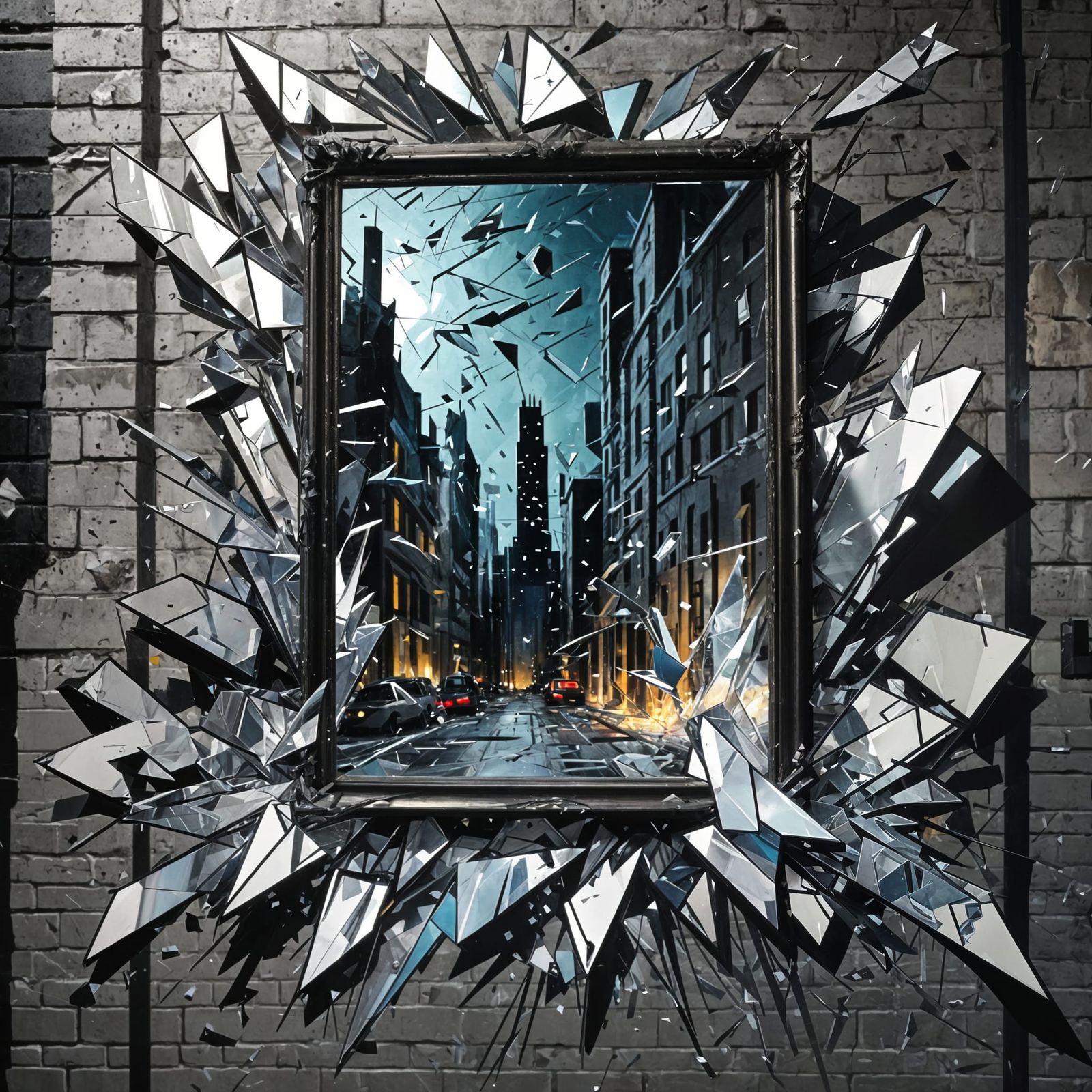 Eerie Reflections in Broken Mirror Shards