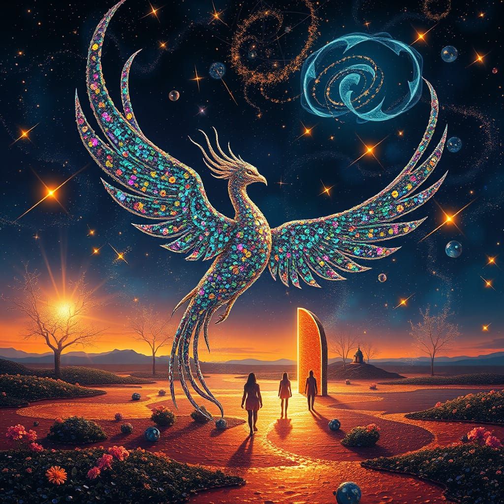 Sequins of the Phoenix: A Cosmic Metamorphosis
