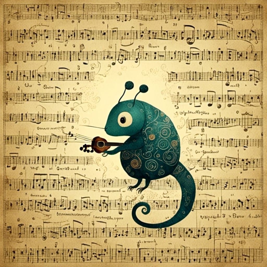 Cute Creature's Violin Serenade