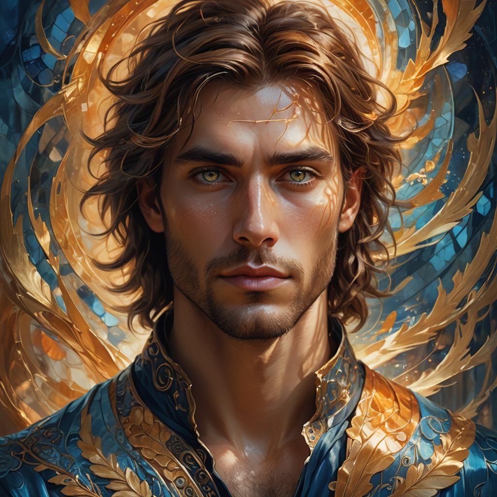 Mesmerizing Portrait with Honey Eyes in Fantasy Realism