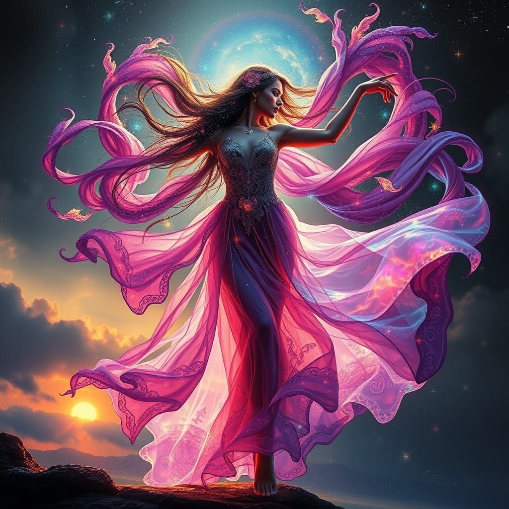 Celestial Dancer Emerging at Dawn