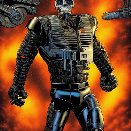 Terminator as Comic Book Art