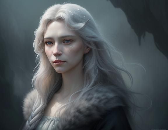 beautiful gray eyes expressing sadness,