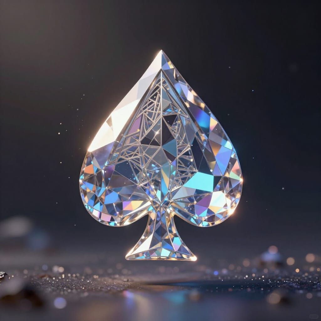 Crystal Spade Card in Mystical Void