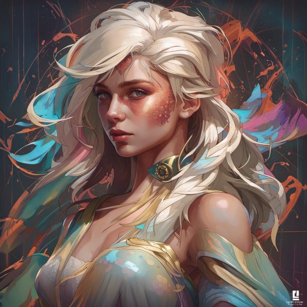 Detailed Portrait in Artgerm and Mucha Style