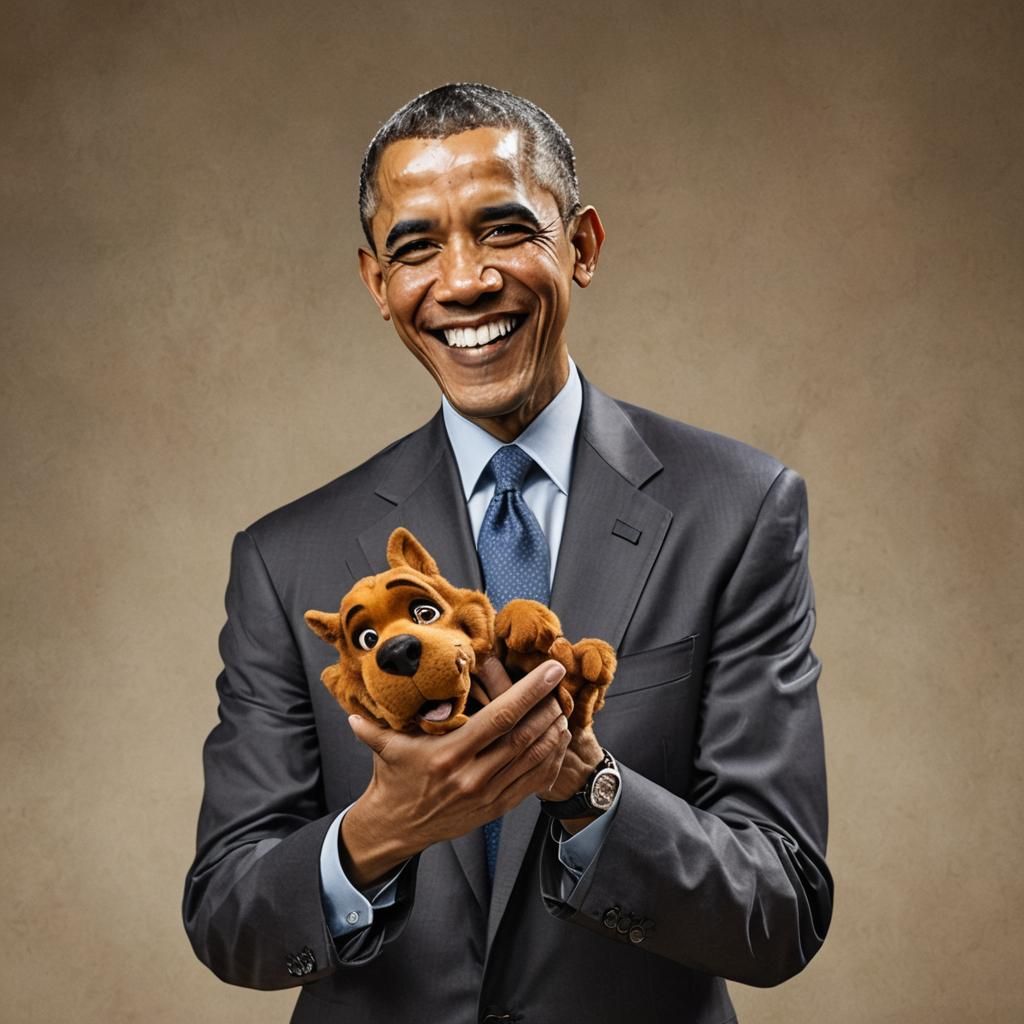 Obama and Scooby Doo: Heartwarming Portrait