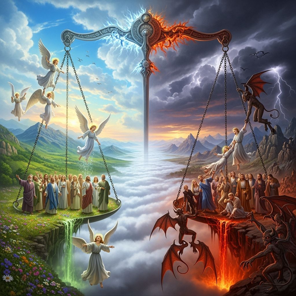 Colossal Scale Balancing Heaven and Earth