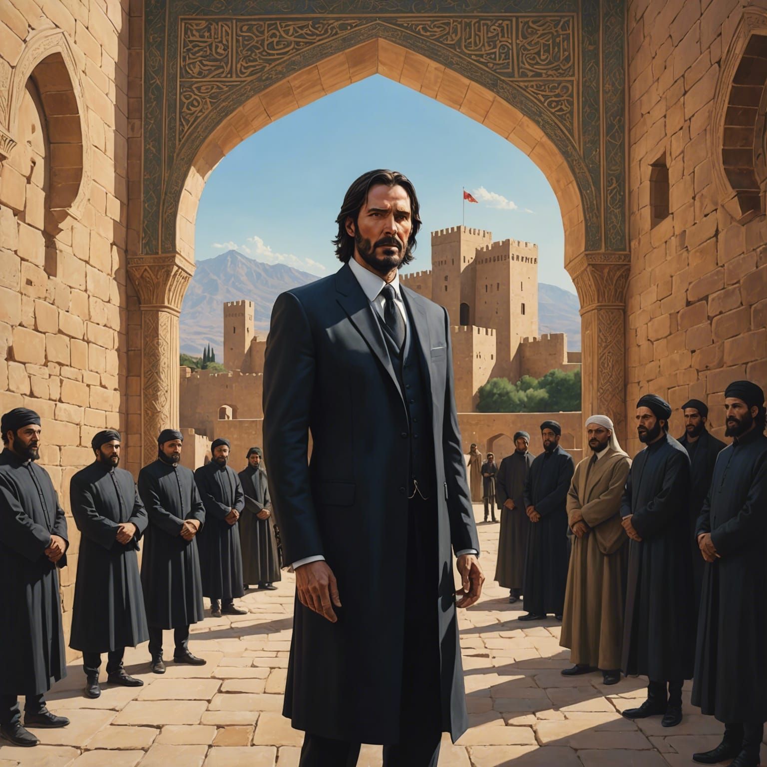 Artwork: At the heart of Alamout Castle, Hassan-i Sabbah embodies the wisdom and vision of a modern-day John Wick, guidi...