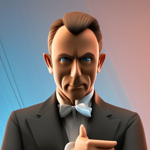 James Bond Reimagined as 3D Digital Art