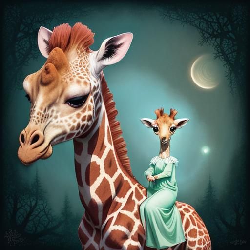 Whimsical Giraffe Dreams