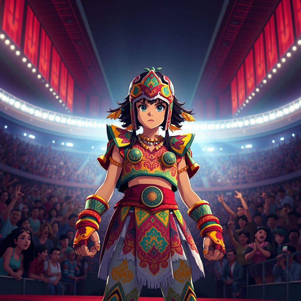 Bolivian Girl Triumph in Manga-Inspired Arena