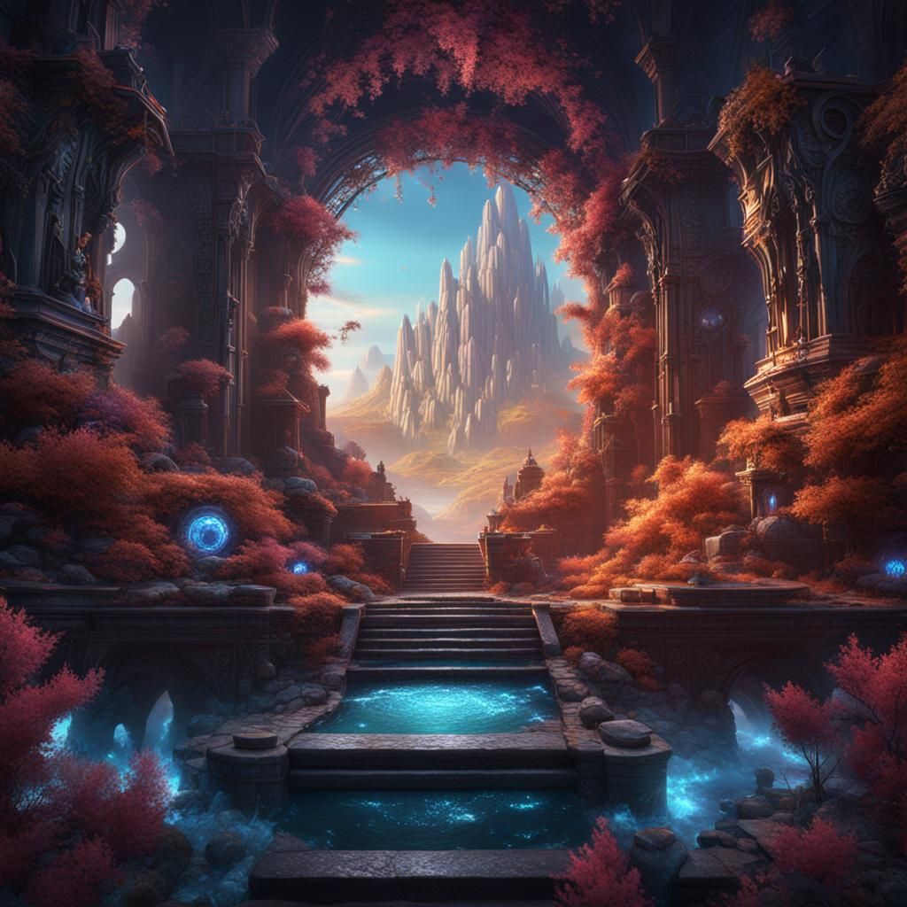 Detailed Crystal Eye Matte Painting in 8K