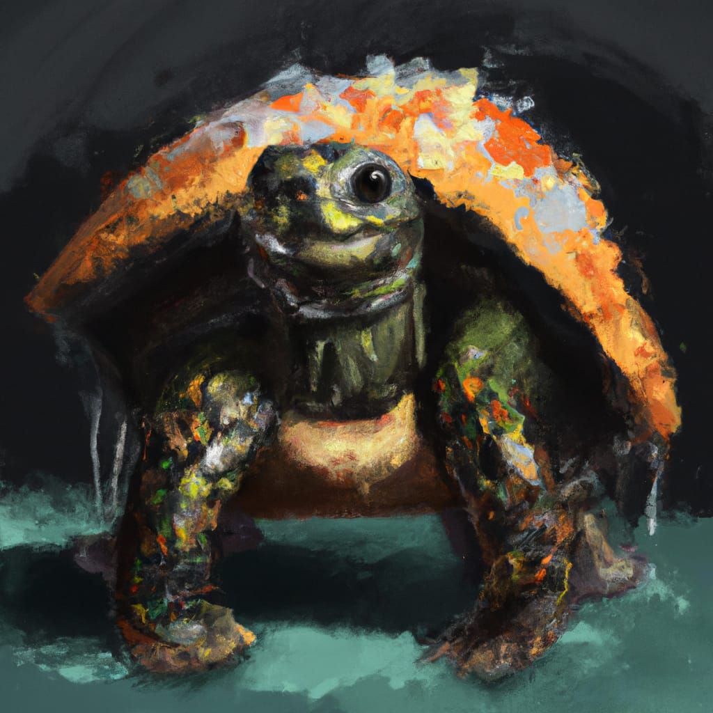 Halloween Turtle Speedpaint in Horror Style
