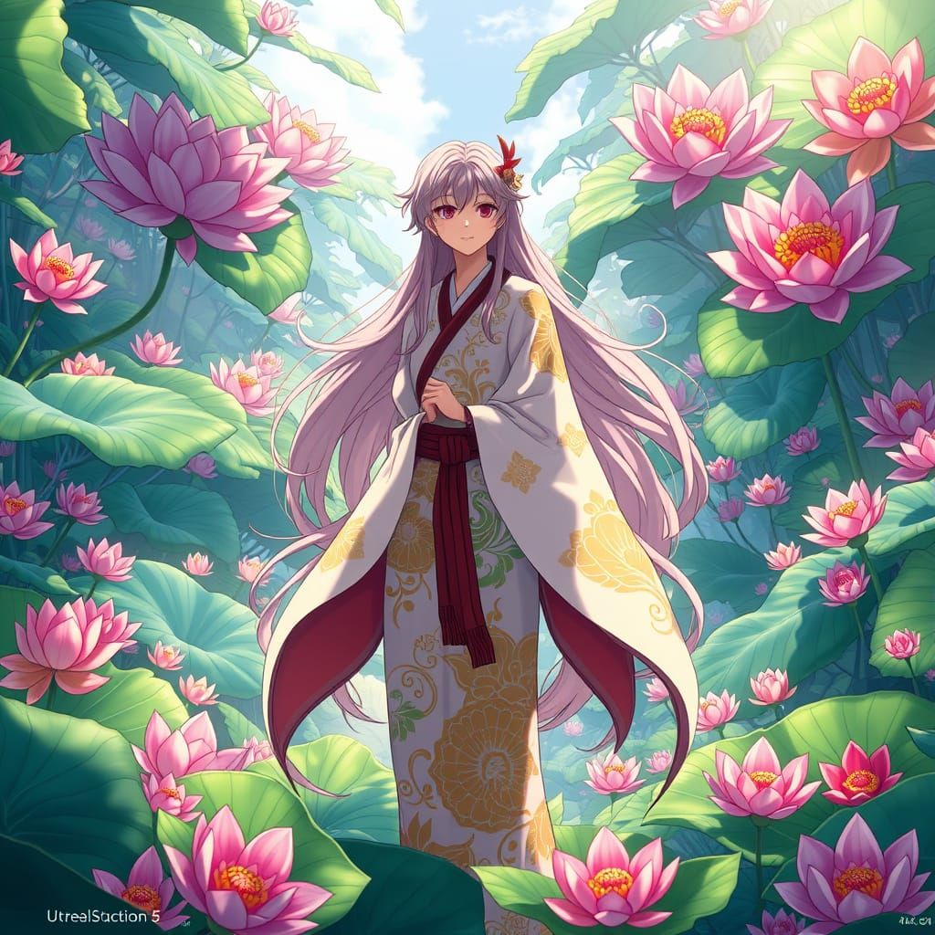 Lotus Character in Exotic Anime Garden