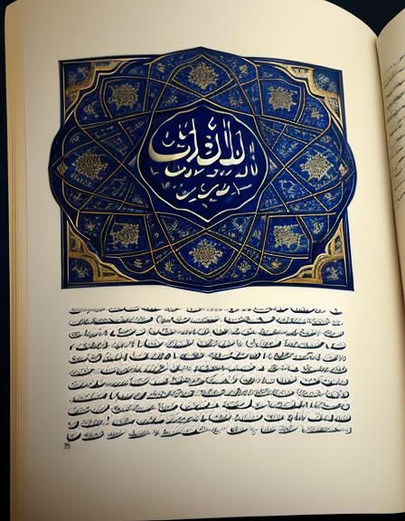 Majestic Arabic Calligraphy: Quranic Manuscript Illumination