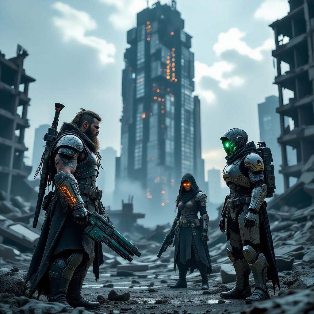 Wasteland Heroes Find Artifact in Ruined Skyscraper