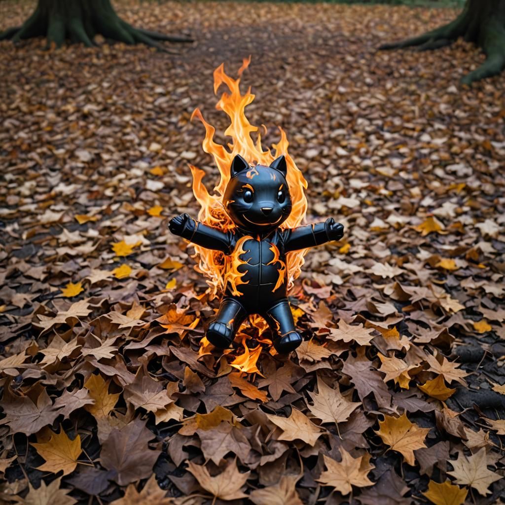 Sparky Dances: Flame in Autumn Woods