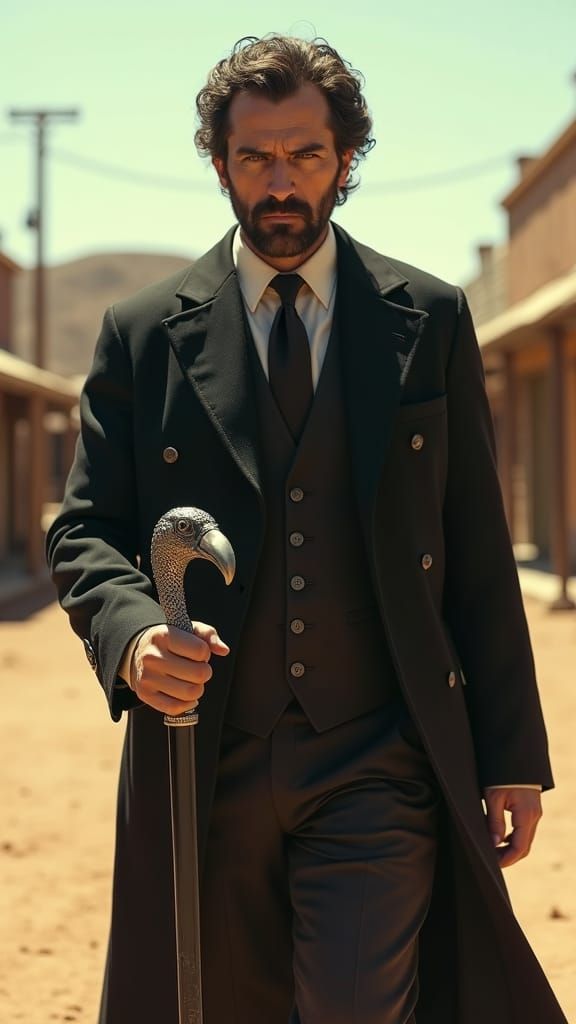 Menacing Mayor Strides Down Desert Street