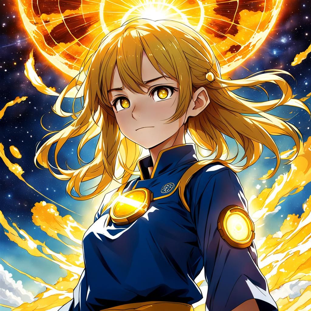 Anime Style Solar Plexus Activation Art